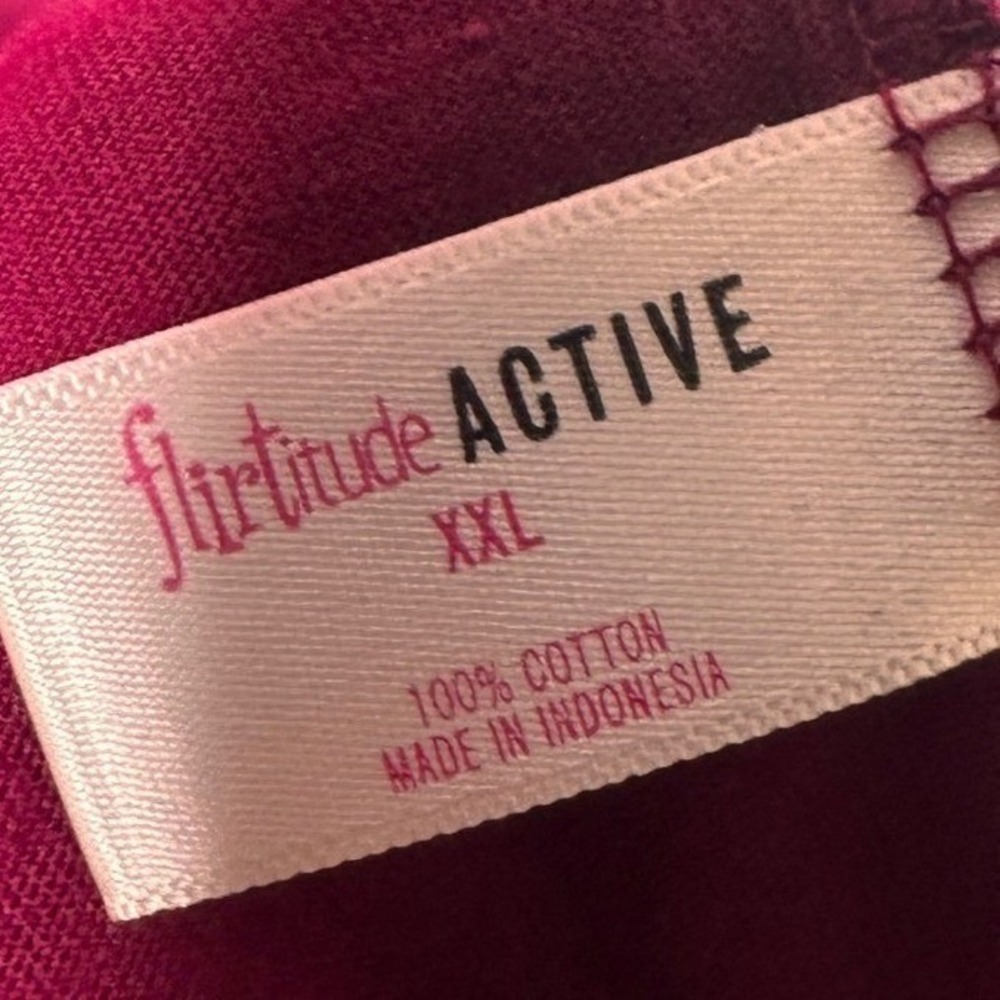 NWT Rosewine Pink Limited Edition Graphic Long Sleeve Tee XXL Flirtitude Active - Picture 4 of 6